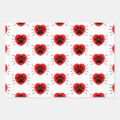 Hondenliefhebber, hart- en voetafdrukken inpakpapier vel (Voorkant 3)