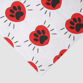 Hondenliefhebber, hart- en voetafdrukken tissuepapier (Detail)