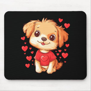 Hondenliefhebber Hart Meisjes Puppy Valentijnsdag Muismat