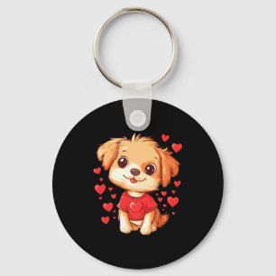 Hondenliefhebber Hart Meisjes Puppy Valentijnsdag Sleutelhanger
