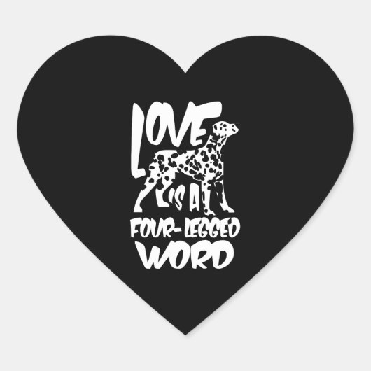 Hondenliefhebber Hart Sticker (Voorkant)