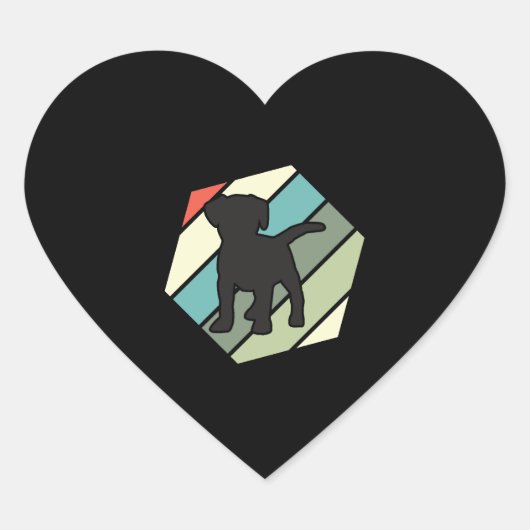 Hondenliefhebber Hart Sticker (Voorkant)