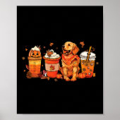Hondenliefhebber Herfst Koffie Pompoen Spice Latte Poster (Voorkant)