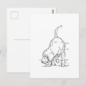 Hondenliefhebber Herinnering, Beagle Illustratie Briefkaart (Voorkant / Achterkant)
