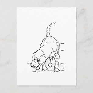 Hondenliefhebber Herinnering, Beagle Illustratie Briefkaart