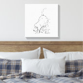 Hondenliefhebber Herinnering, Beagle Illustratie Canvas Afdruk (Insitu (Slaapkamer))