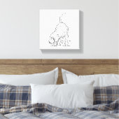 Hondenliefhebber Herinnering, Beagle Illustratie Canvas Afdruk (Insitu (Slaapkamer))