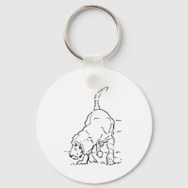 Hondenliefhebber Herinnering, Beagle Illustratie Sleutelhanger