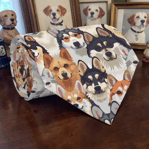 Hondenliefhebber Honden Retro Maatwerk Stropdas