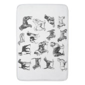 hondenliefhebber  Hondenrassen zwart-wit Badmat (Voorkant Verticaal)