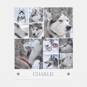 Hondenliefhebber Huisdier Fotocollage Fleece Deken