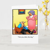 Hondenliefhebber Humor Funny Wenskaart Kaart (Gele Bloem)