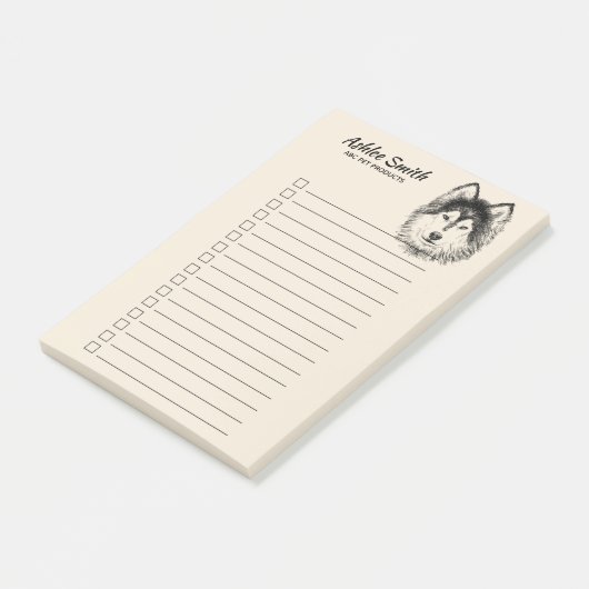 Hondenliefhebber - Husky 2 - om de Nota's van het  Post-it® Notes (Schuin)