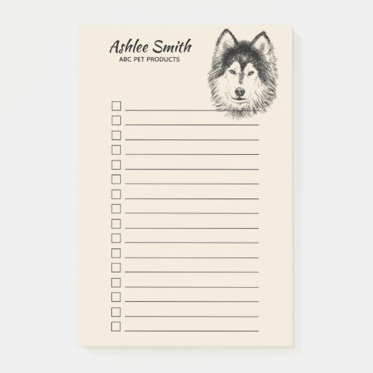 Hondenliefhebber - Husky 2 - om de Nota's van het  Post-it® Notes (Voorkant)