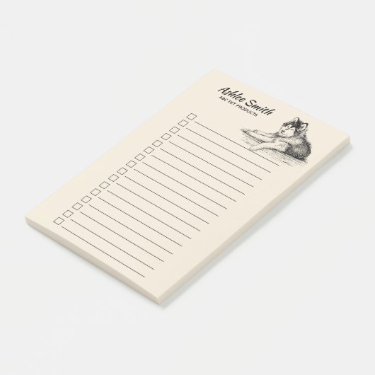Hondenliefhebber - Husky - to do list Post-it® Notes (Schuin)