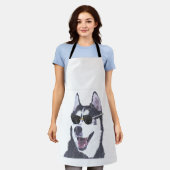 hondenliefhebber husky zonnebril eigenaar huisdier schort (Gedragen)