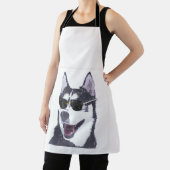 hondenliefhebber husky zonnebril eigenaar huisdier schort (Insitu)