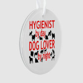 Hondenliefhebber Hygiënist in het rood Ornament (voorkant)