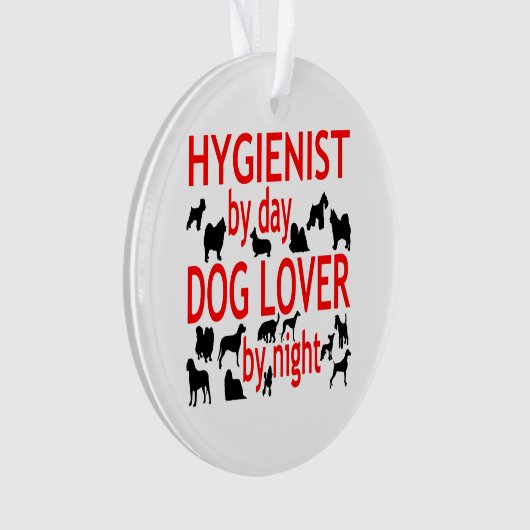 Hondenliefhebber Hygiënist in het rood Ornament (voorkant)