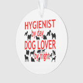 Hondenliefhebber Hygiënist in het rood Ornament (voorkant)