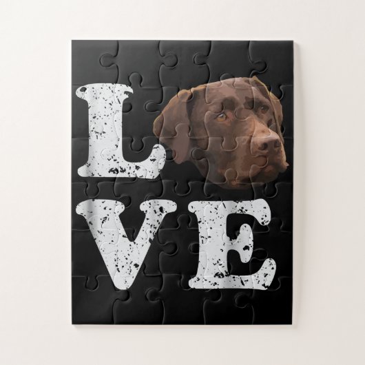 Hondenliefhebber | I Love Chocolate Labrador Retri Legpuzzel (Verticaal)