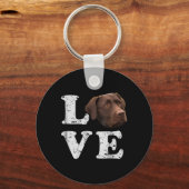 Hondenliefhebber | I Love Chocolate Labrador Retri Sleutelhanger (Voorkant)