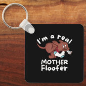 hondenliefhebber Ik ben een echte moeder floofer l Sleutelhanger (Voorkant)