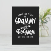 Hondenliefhebber, ik heb twee titels grammy en hon bedankkaart (Staand voorkant)