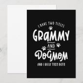 Hondenliefhebber, ik heb twee titels grammy en hon bedankkaart (Voorkant / Achterkant)