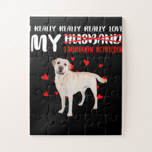 Hondenliefhebber Ik hou echt van mijn labrador R Legpuzzel