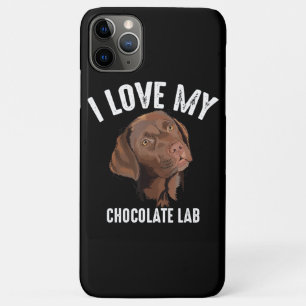 Hondenliefhebber   Ik hou van mijn chocolade lab Case-Mate iPhone Case