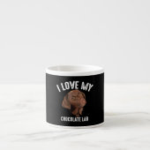 Hondenliefhebber | Ik hou van mijn chocolade lab Espresso Kop (Voorkant)