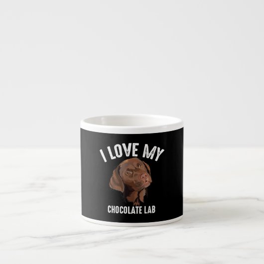 Hondenliefhebber | Ik hou van mijn chocolade lab Espresso Kop (Voorkant)