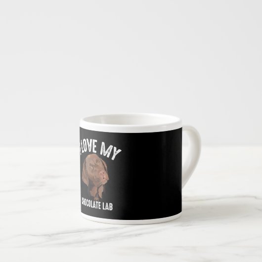 Hondenliefhebber | Ik hou van mijn chocolade lab Espresso Kop (Voorkant rechts)