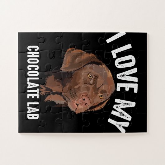 Hondenliefhebber | Ik hou van mijn chocolade lab Legpuzzel (Horizontaal)