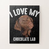 Hondenliefhebber | Ik hou van mijn chocolade lab Legpuzzel (Verticaal)