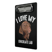 Hondenliefhebber | Ik hou van mijn chocolade lab Mini Klembord (Angled2)