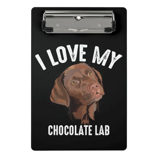 Hondenliefhebber | Ik hou van mijn chocolade lab Mini Klembord (Voorkant)