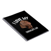 Hondenliefhebber | Ik hou van mijn chocolade lab Notitieboek (Rechterzijde)