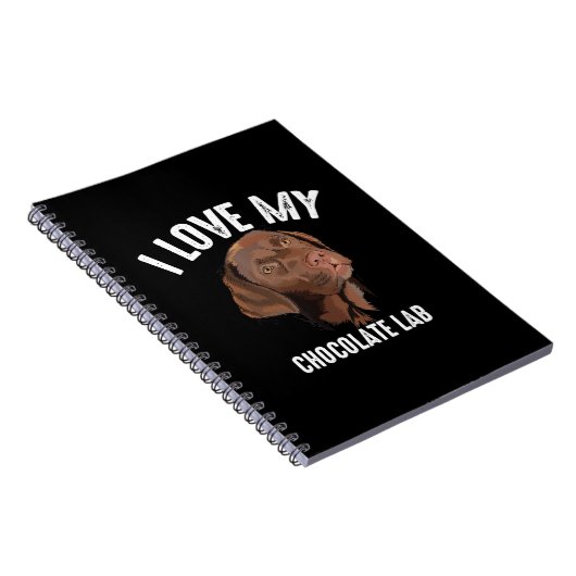 Hondenliefhebber | Ik hou van mijn chocolade lab Notitieboek (Rechterzijde)