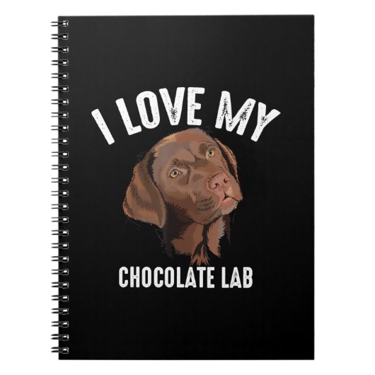 Hondenliefhebber | Ik hou van mijn chocolade lab Notitieboek (Voorkant)