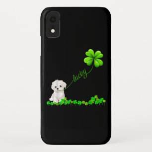 Hondenliefhebber Irish Shamrock Lucky met Maltee Case-Mate iPhone Case