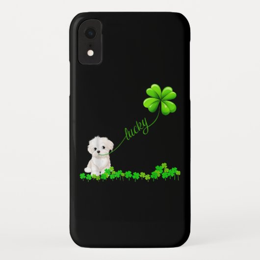 Hondenliefhebber | Irish Shamrock Lucky met Maltee Case-Mate iPhone Case (Achterkant)
