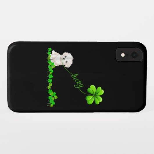 Hondenliefhebber | Irish Shamrock Lucky met Maltee Case-Mate iPhone Case (Achterkant (horizontaal))