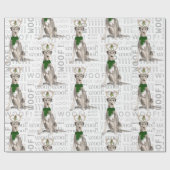 Hondenliefhebber Irish Wolfhound in Antlers kerst Cadeaupapier (Vlak)