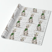 Hondenliefhebber Irish Wolfhound in Antlers kerst Cadeaupapier (Uitgerold)