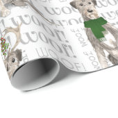 Hondenliefhebber Irish Wolfhound in Antlers kerst Cadeaupapier (Rol Hoek)