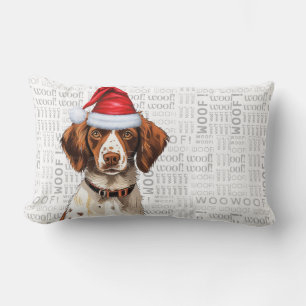 Hondenliefhebber Kerst Bretagne Spaniel Vakantie Kussen