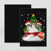 Hondenliefhebber | Kerst mooi kerstfeest sjiih Tzu Informatiekaartje (Voorkant / Achterkant)