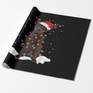 Hondenliefhebber   Kerstkerst met chocolade-labrad Cadeaupapier